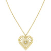 Zoe & Morgan Amor Necklace - Gold Plated & White Zircon - Necklace - Walker & Hall