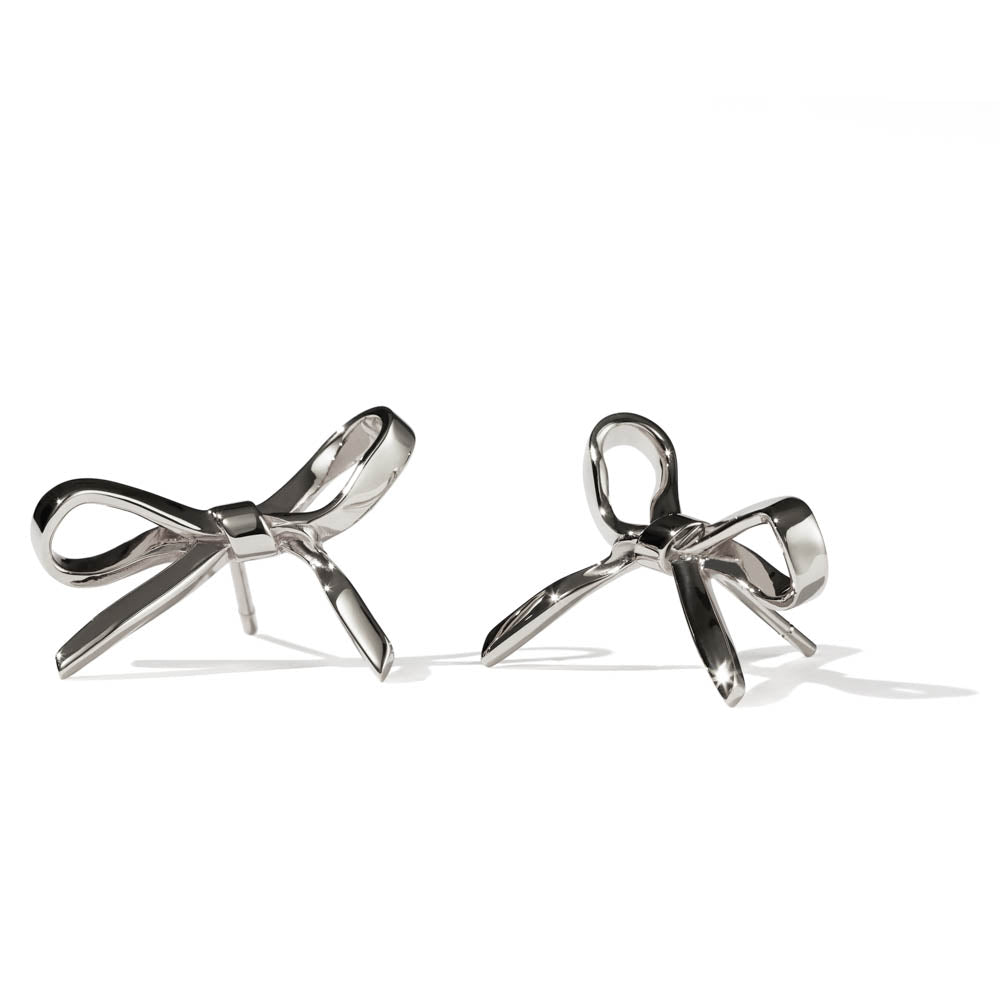 Buy Sterling Silver Bow Stud Earrings for £9.99 | Uneak Boutique
