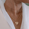 Zoe & Morgan Brave Heart Necklace - Gold Plated & Aquamarine - Necklace - Walker & Hall