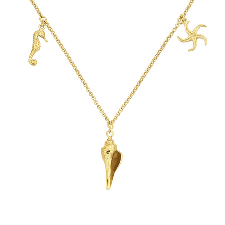 Zoe & Morgan Charmed By The Sea Necklace - Gold Vermeil - Necklace - Walker & Hall