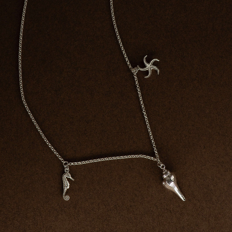 Zoe & Morgan Charmed By The Sea Necklace - Sterling Silver - Necklace - Walker & Hall