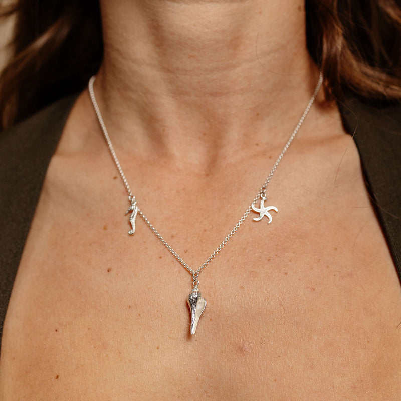 Zoe & Morgan Charmed By The Sea Necklace - Sterling Silver - Necklace - Walker & Hall