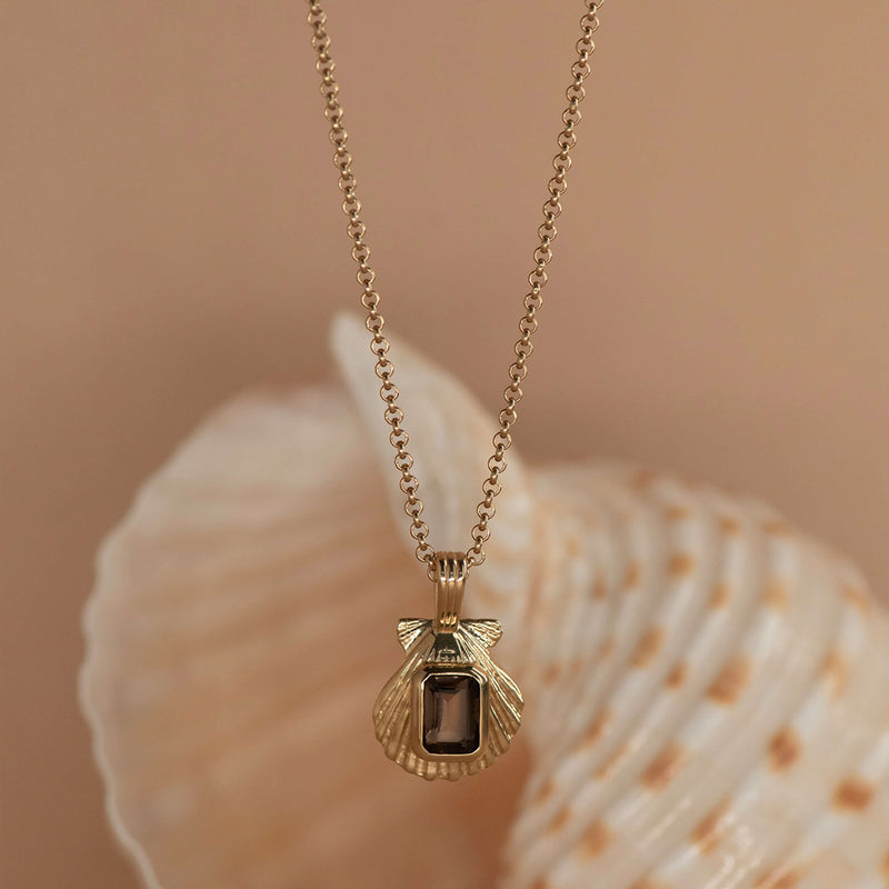 Zoe & Morgan Cordelia Necklace - Gold Vermeil & Smoky Quartz - Necklace - Walker & Hall