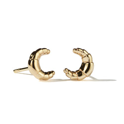 Meadowlark Croissant Stud Earrings - Gold Plated - Earrings - Walker & Hall