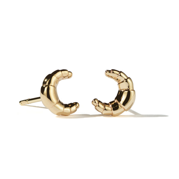 Meadowlark Croissant Stud Earrings - Gold Plated - Earrings - Walker & Hall