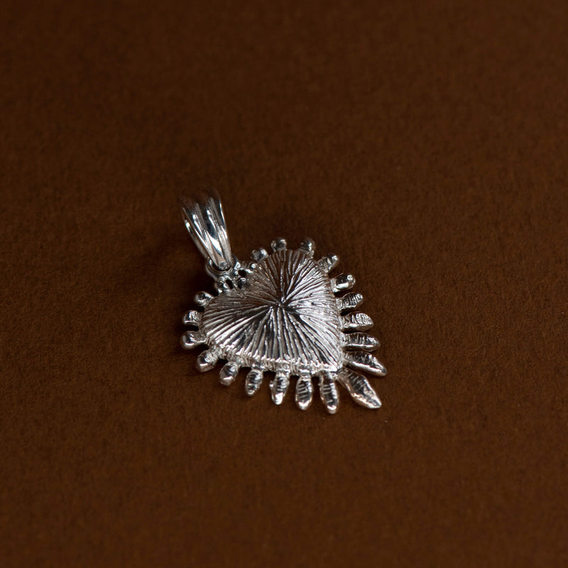 Zoe & Morgan Heart Rays Charm - Sterling Silver - Charm - Walker & Hall