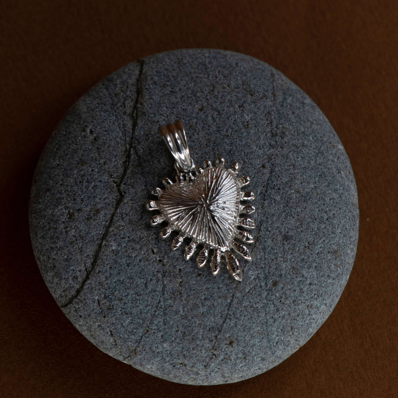 Zoe & Morgan Heart Rays Charm - Sterling Silver - Charm - Walker & Hall