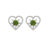 Zoe & Morgan Kind Heart Earrings - Sterling Silver & Chrome Diopside - Earrings - Walker & Hall