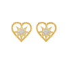 Zoe & Morgan Kind Heart Earrings - Gold Plated & White Zircon - Earrings - Walker & Hall