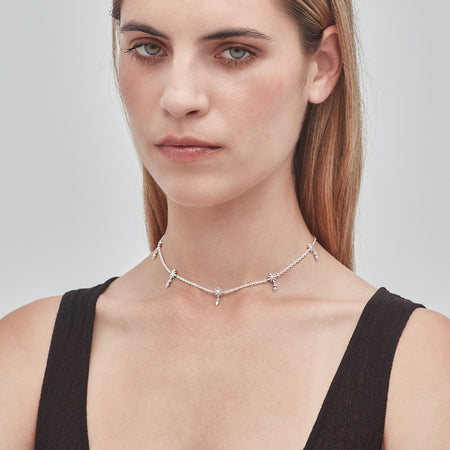 Stolen Girlfriends Club Midnight Cross Necklace - Silver - Necklace - Walker & Hall