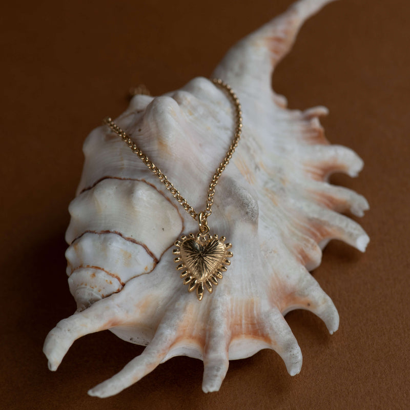 Zoe & Morgan Mini Heart Ray Necklace - Gold Vermeil - Necklace - Walker & Hall