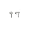 Stolen Girlfriends Club Mini Key Stud Earrings - Silver - Earrings - Walker & Hall