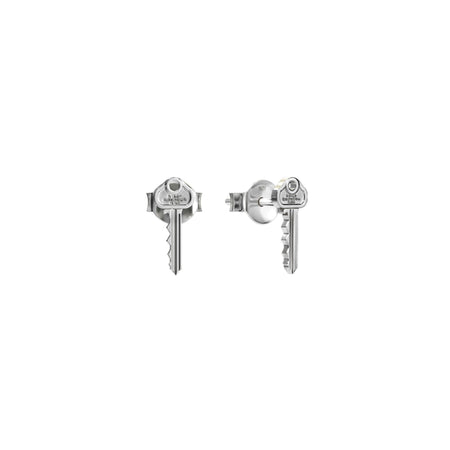 Stolen Girlfriends Club Mini Key Stud Earrings - Silver - Earrings - Walker & Hall