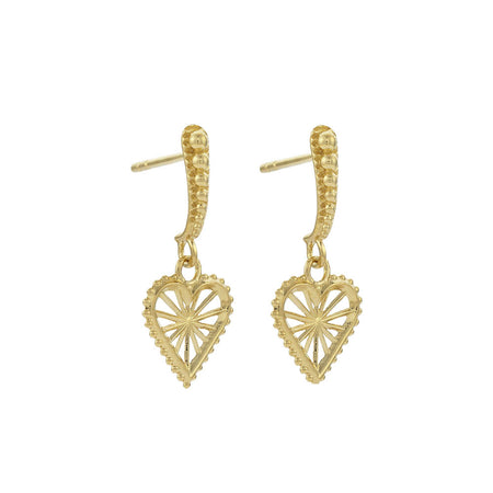 Zoe & Morgan x Walker & Hall Mini Sweet Heart Earrings - Gold Vermeil-Earrings-Walker & Hall