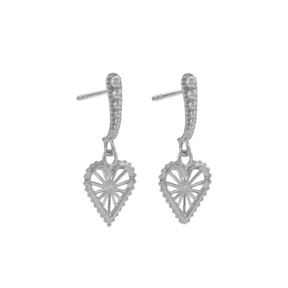 Zoe & Morgan x W&H Mini Sweet Heart Earrings - Silver – Walker & Hall