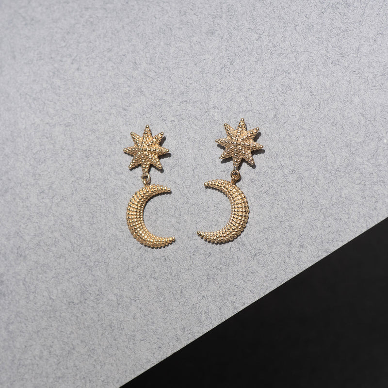 Zoe & Morgan Moonlight Earrings - Gold Vermeil-Earrings-Walker & Hall