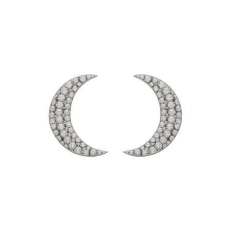 Zoe & Morgan Moonlight Stud Earrings - Sterling Silver-Earrings-Walker & Hall