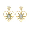 Zoe & Morgan Shining Heart Earrings - Gold Plated - Earrings - Walker & Hall