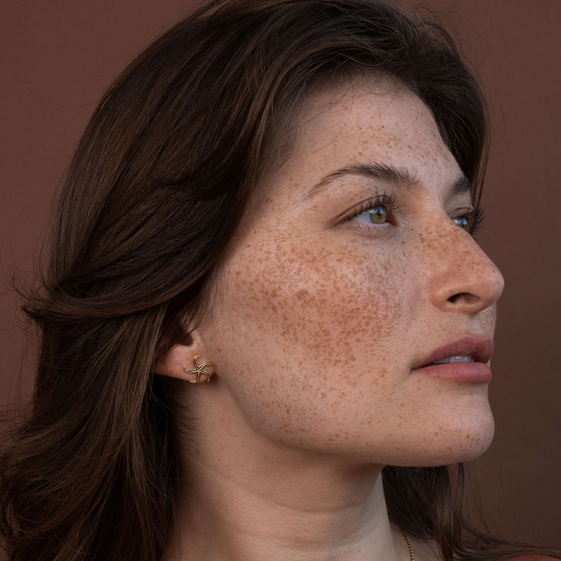 Zoe & Morgan Starfish Stud Earrings - Gold Vermeil - Earrings - Walker & Hall