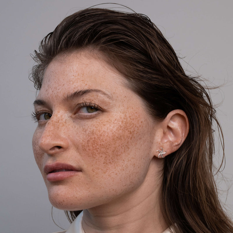 Zoe & Morgan Starfish Stud Earrings - Sterling Silver - Earrings - Walker & Hall