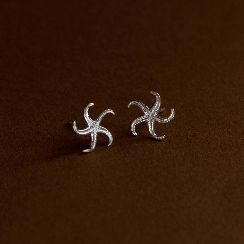 Zoe & Morgan Starfish Stud Earrings - Sterling Silver - Earrings - Walker & Hall