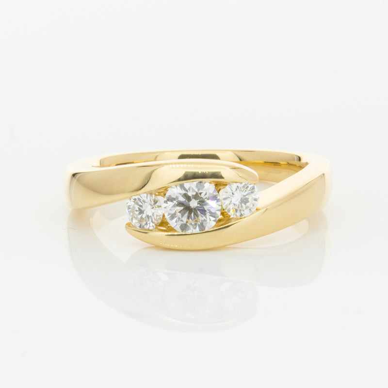 18ct Yellow Gold .49ct Diamond Equinox Ring-Ring-Walker & Hall