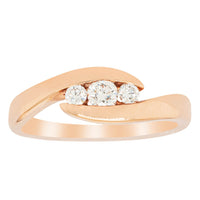 18ct Rose Gold .24ct Diamond Solstice Ring - Ring - Walker & Hall