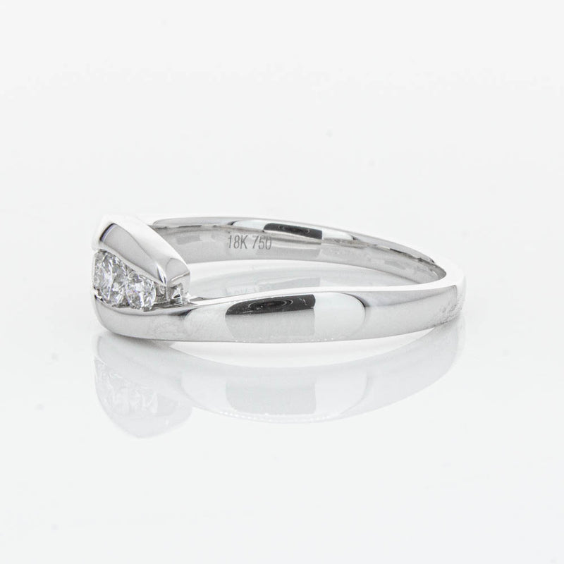 18ct White Gold Diamond Solstice Ring-Ring-Walker & Hall