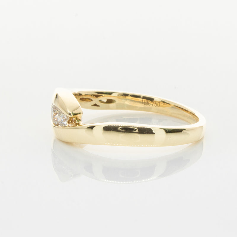 18ct Yellow Gold Diamond Solstice Ring-Ring-Walker & Hall