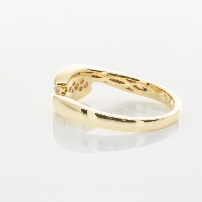 18ct Yellow Gold Diamond Solstice Ring-Ring-Walker & Hall