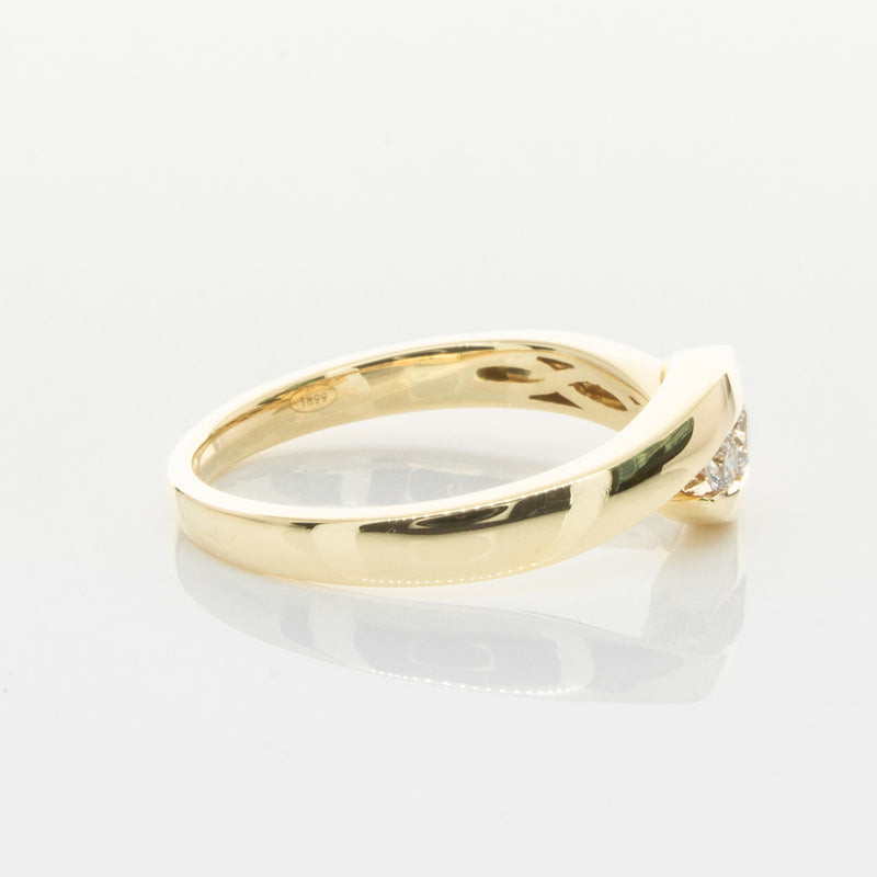 18ct Yellow Gold Diamond Solstice Ring-Ring-Walker & Hall