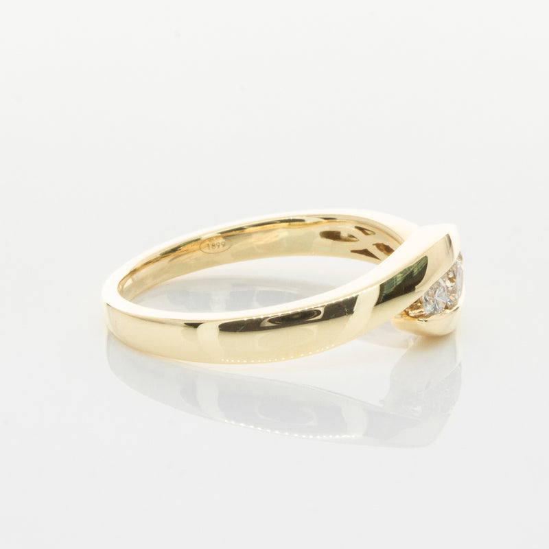 18ct Yellow Gold Diamond Solstice Ring-Ring-Walker & Hall