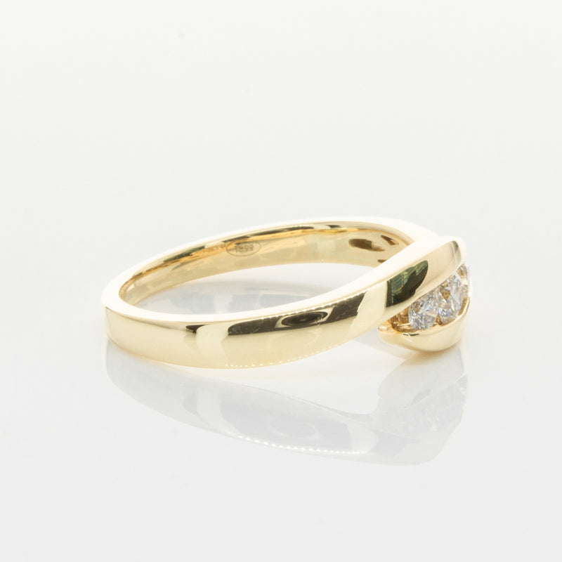 18ct Yellow Gold Diamond Solstice Ring-Ring-Walker & Hall