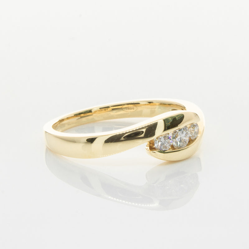 18ct Yellow Gold Diamond Solstice Ring-Ring-Walker & Hall