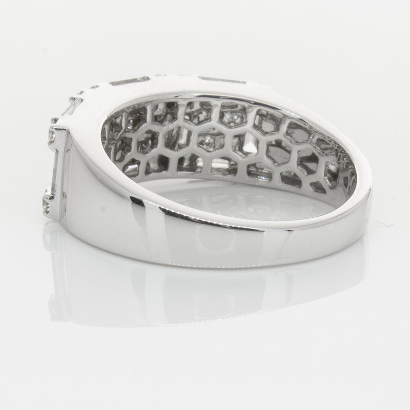 18ct White Gold Diamond Quattro Ring-Ring-Walker & Hall