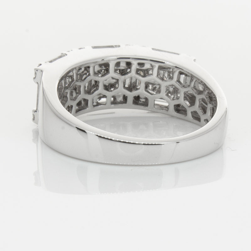 18ct White Gold Diamond Quattro Ring-Ring-Walker & Hall