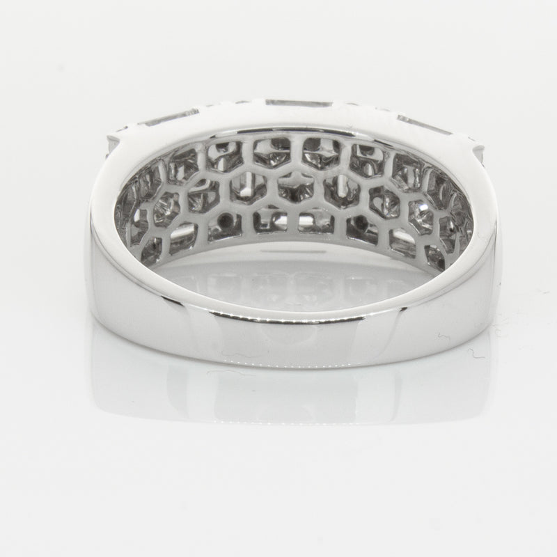 18ct White Gold Diamond Quattro Ring-Ring-Walker & Hall