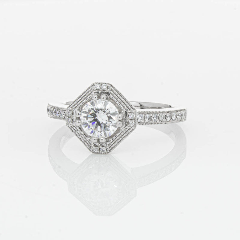 18ct White Gold Diamond Ring-Ring-Walker & Hall