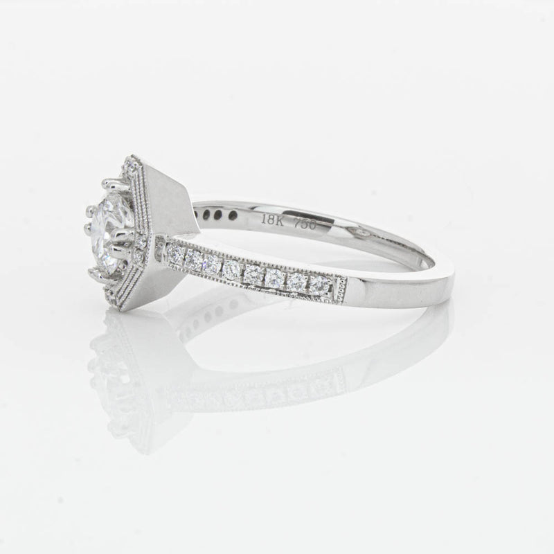 18ct White Gold Diamond Ring-Ring-Walker & Hall