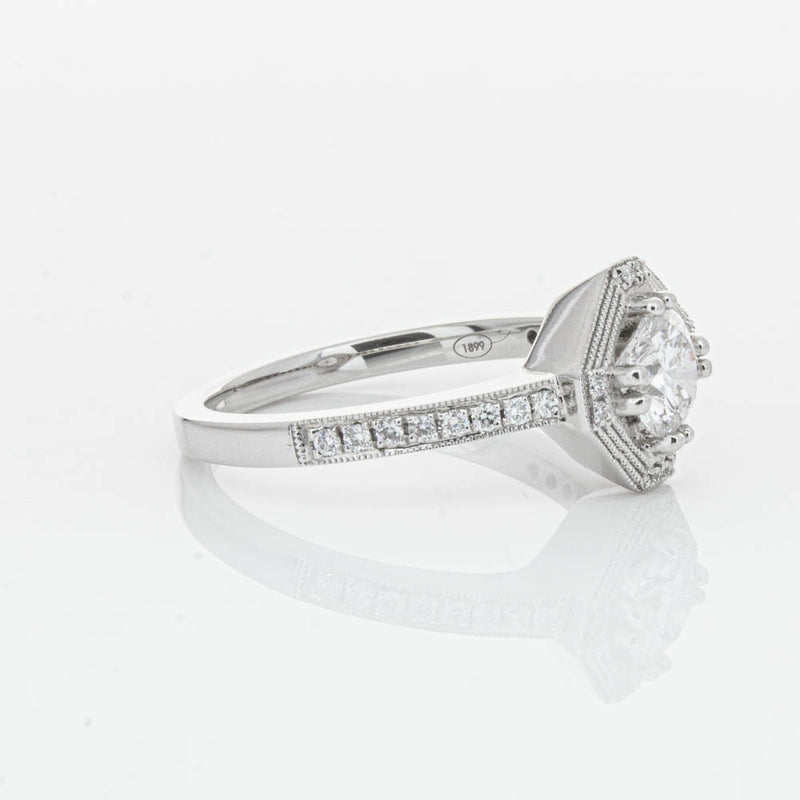 18ct White Gold Diamond Ring-Ring-Walker & Hall