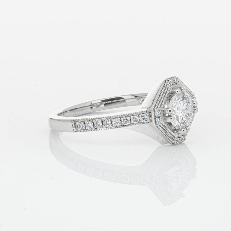 18ct White Gold Diamond Ring-Ring-Walker & Hall