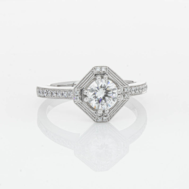 18ct White Gold Diamond Ring-Ring-Walker & Hall