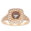 18ct Rose Gold .72ct Mocha Diamond Ring - Ring - Walker & Hall