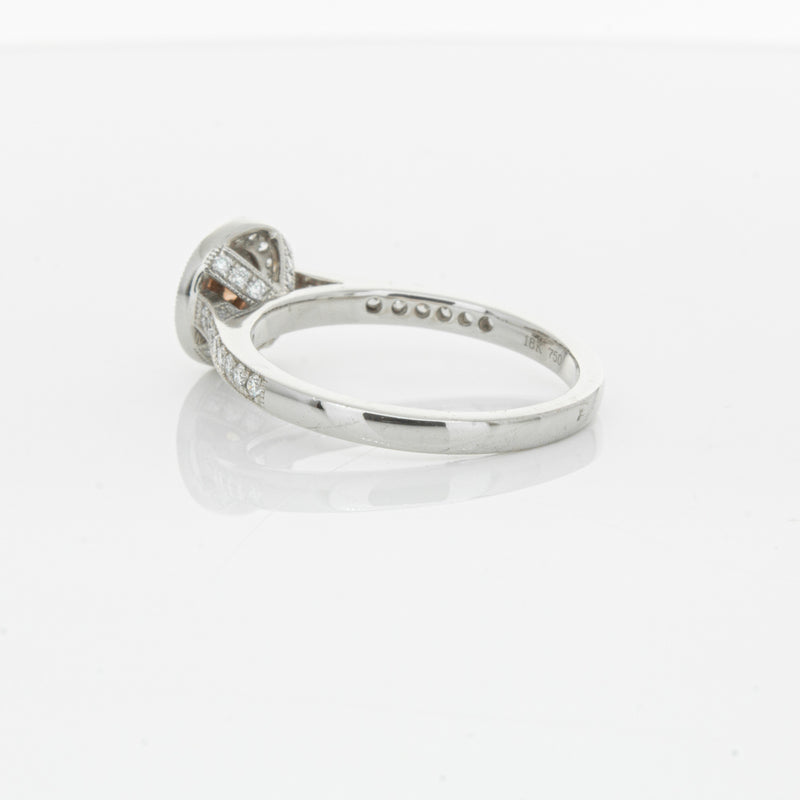 18ct White Gold .22ct Champagne Diamond Ring-Ring-Walker & Hall