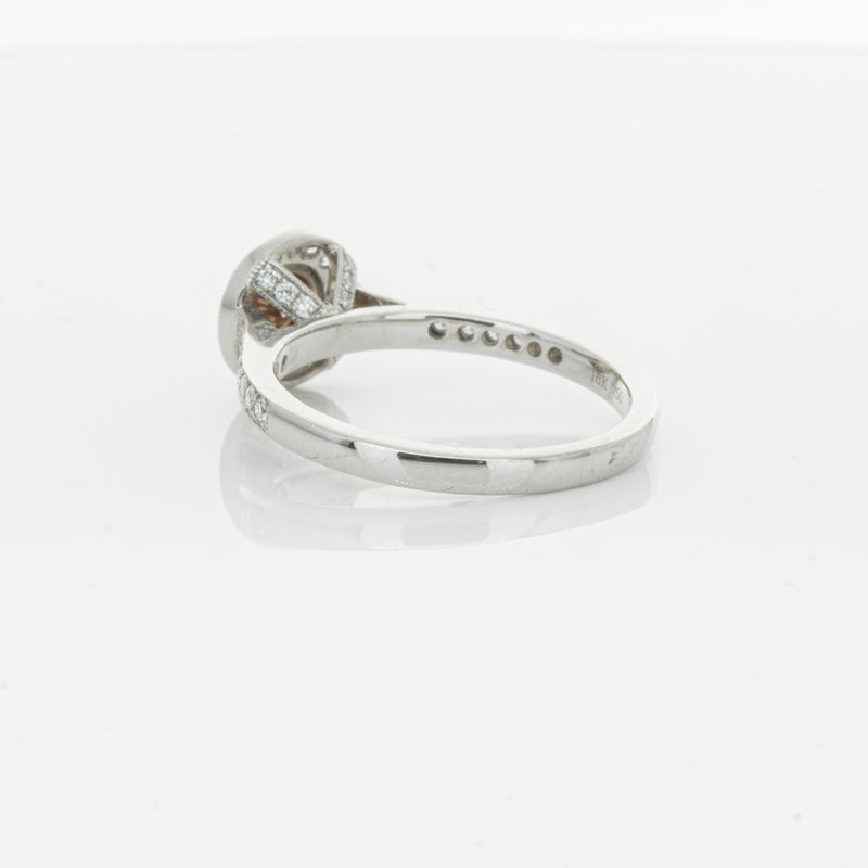 18ct White Gold .22ct Champagne Diamond Ring-Ring-Walker & Hall