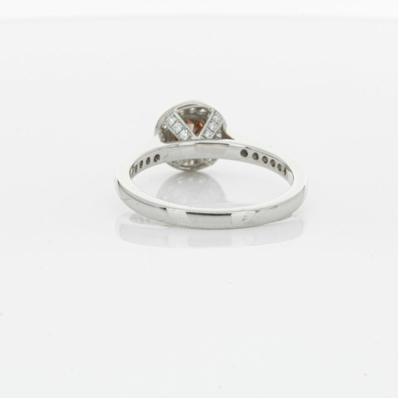 18ct White Gold .22ct Champagne Diamond Ring-Ring-Walker & Hall