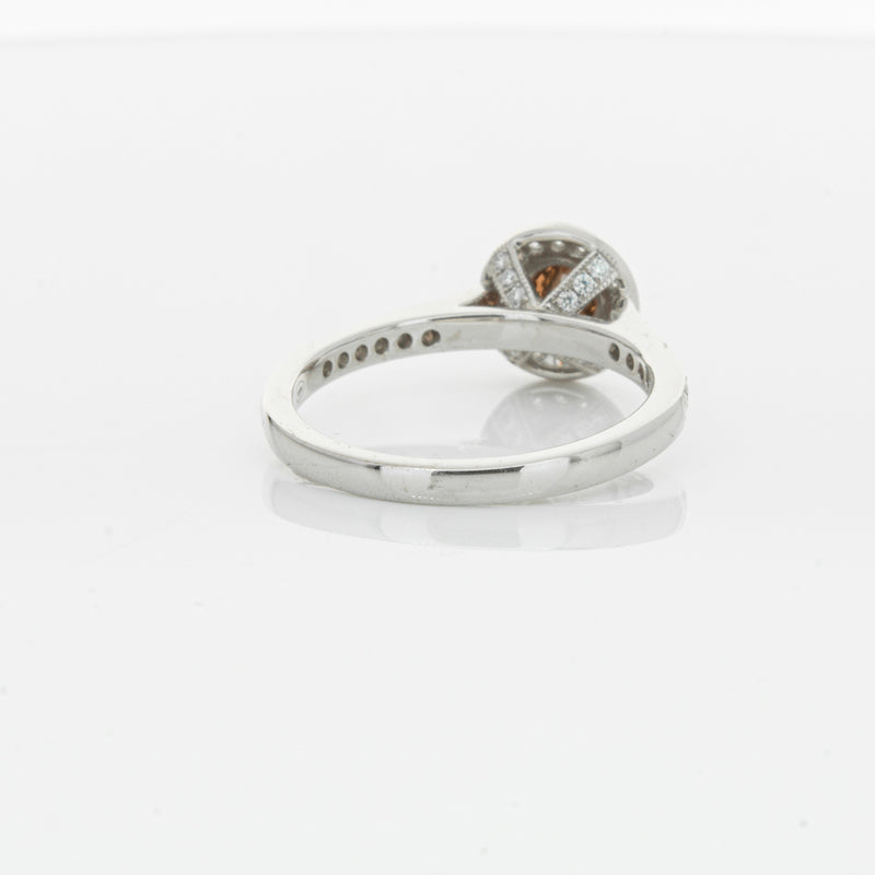 18ct White Gold .22ct Champagne Diamond Ring-Ring-Walker & Hall