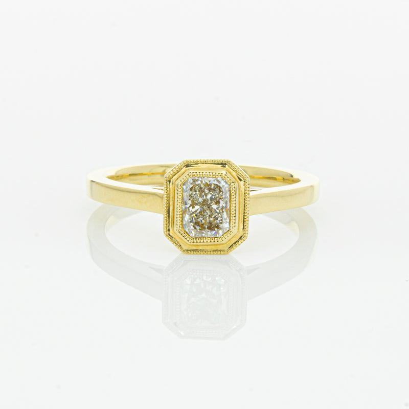 18ct Yellow Gold .56ct Radiant Cut Diamond Windsor Ring-Ring-Walker & Hall
