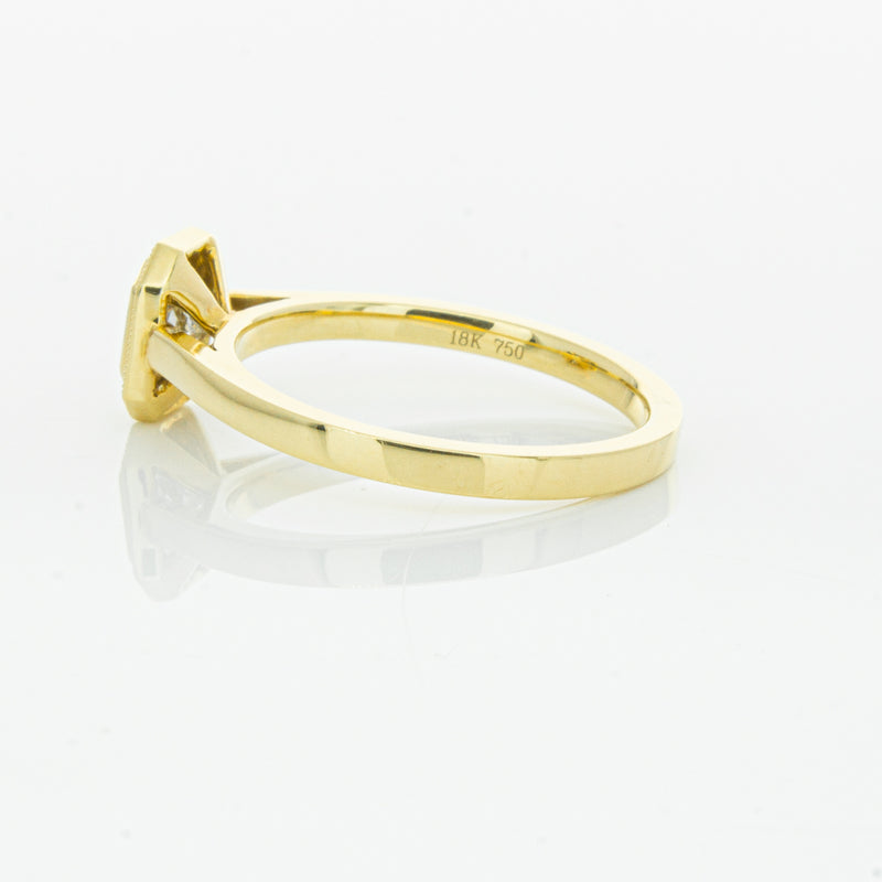 18ct Yellow Gold .56ct Radiant Cut Diamond Windsor Ring-Ring-Walker & Hall