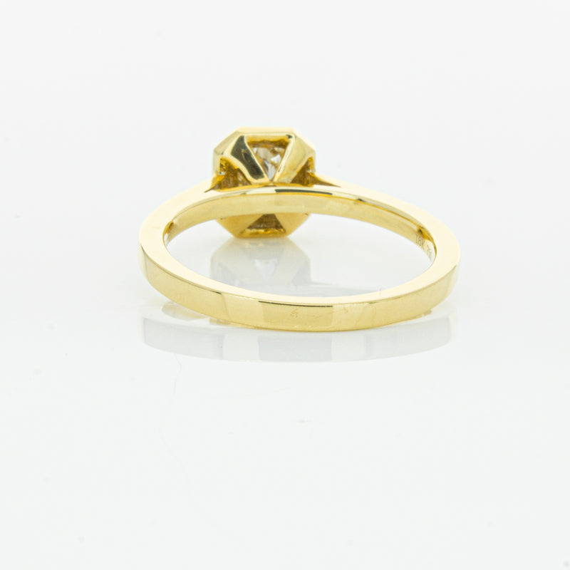 18ct Yellow Gold .56ct Radiant Cut Diamond Windsor Ring-Ring-Walker & Hall